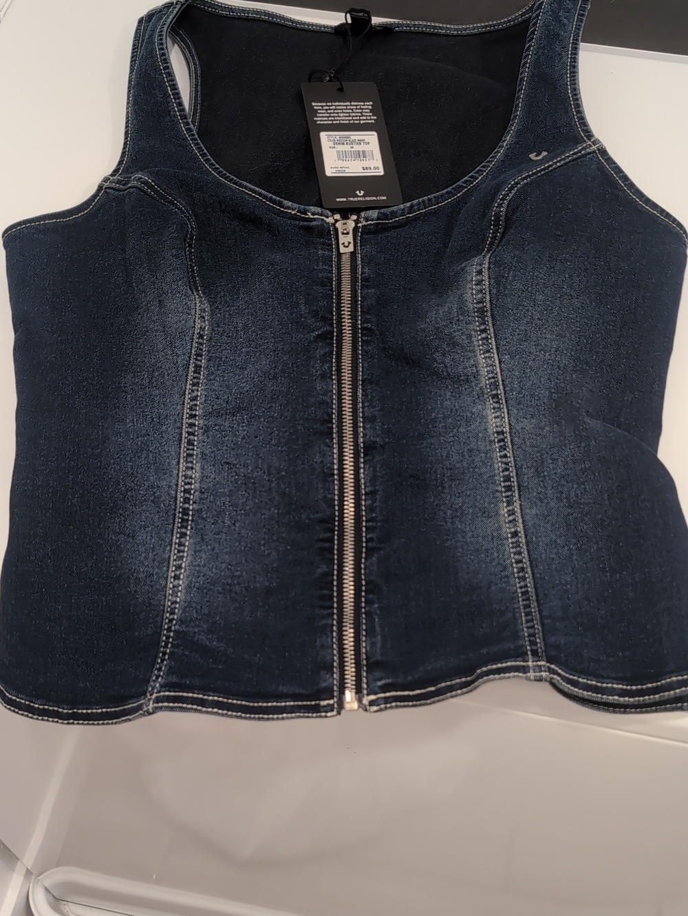 True Religion Denim Bustier Top